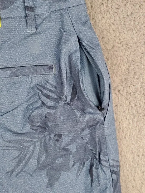 All In Motion Men's Shorts 30-40 Blue Navy Palm Tree Print Athletic Golf Stretch - Picture 3 of 5